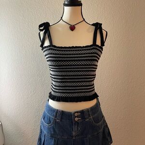 Forever 21 Black and White Patterned Camisole